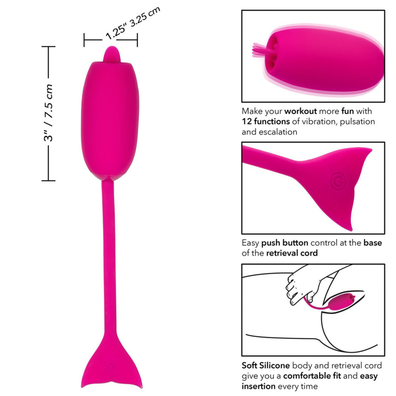 Calexotics Rechargeable Kegel Teaser Pink