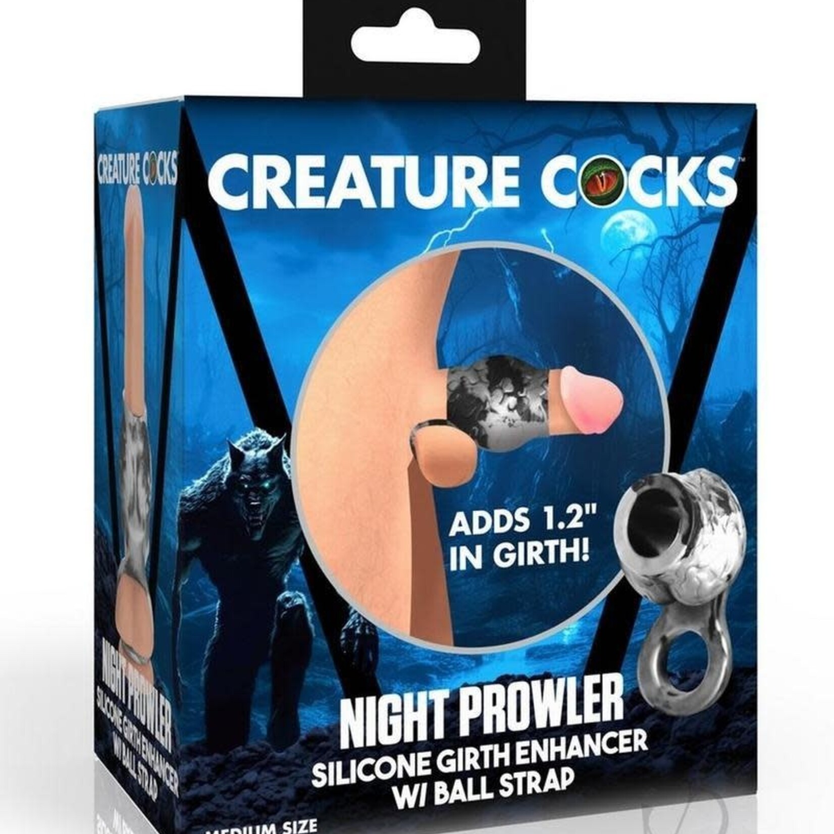 XR Brands Creature Cocks Creature Cocks Night Prowler Silicone Penis Sleeve and Ball Stretcher