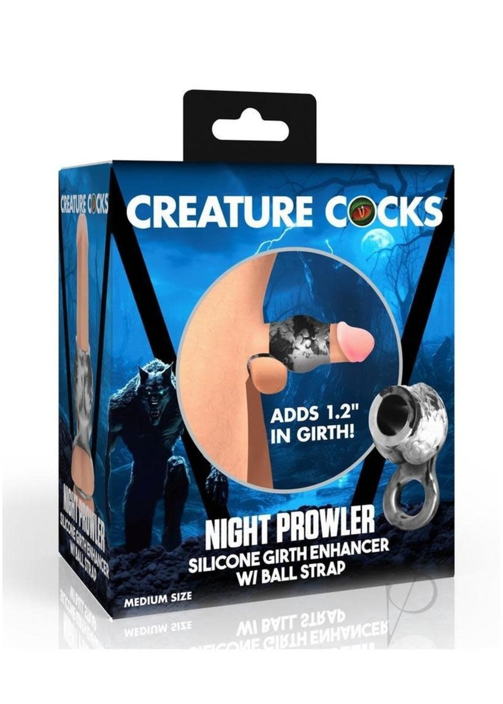 XR Brands Creature Cocks Creature Cocks Night Prowler Silicone Penis Sleeve and Ball Stretcher