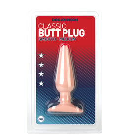 Doc Johnson Classic Butt Plug Smooth - Medium - White