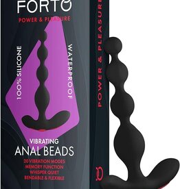 Forto Forto Vibrating Anal Beads - Black