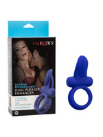 Calexotics Calexotics Silicone Rechargeable Dual Pleasure Enhancer Cock Ring - Blue