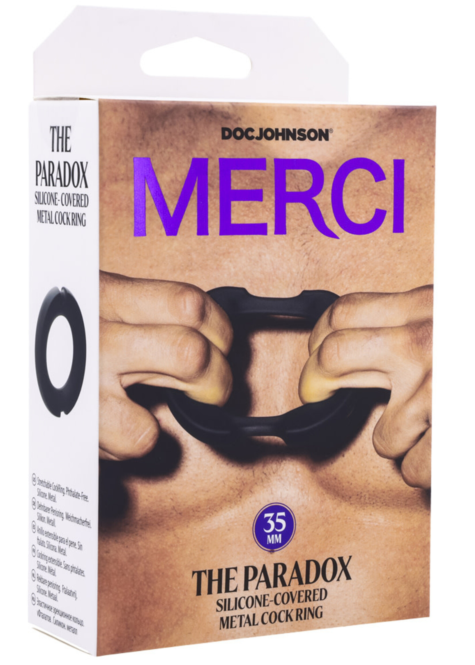 Doc Johnson Merci - the Paradox - Silicone Covered Metal Cock Ring