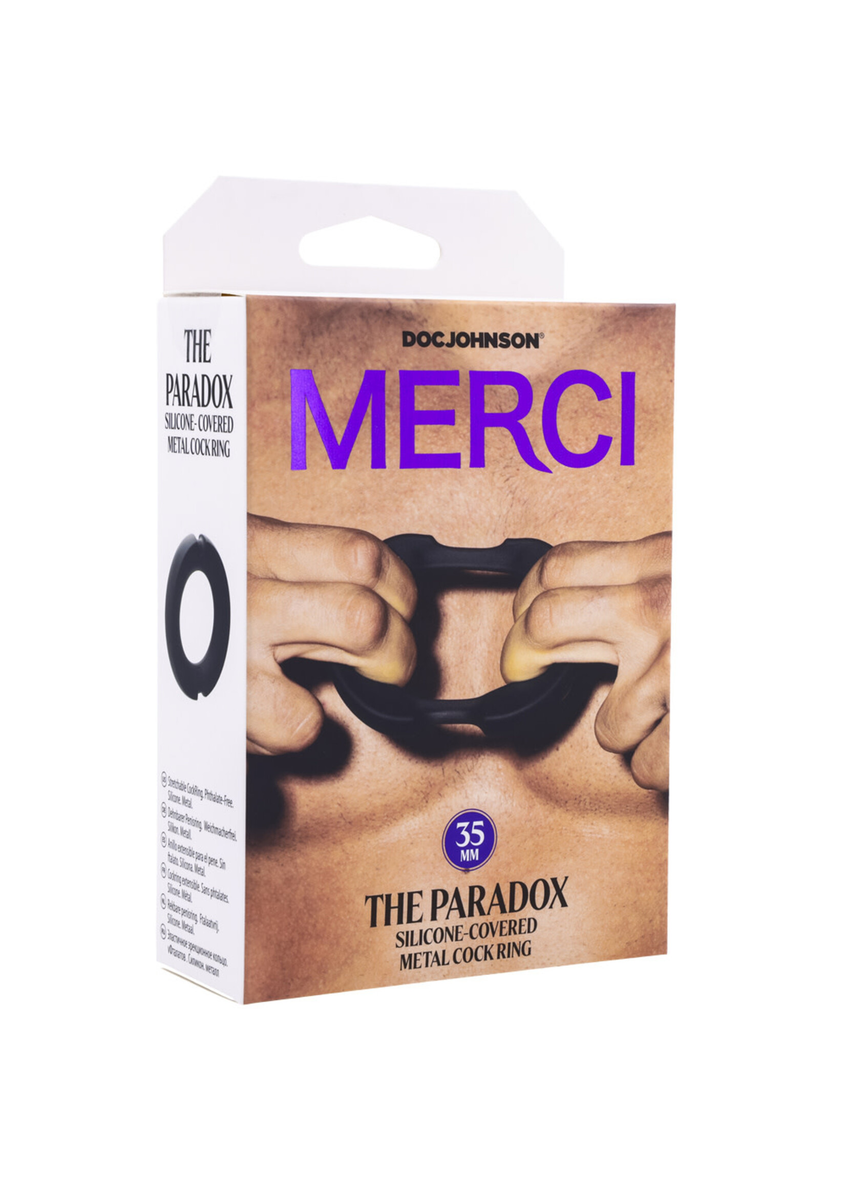 Doc Johnson Merci - the Paradox - Silicone Covered Metal Cock Ring
