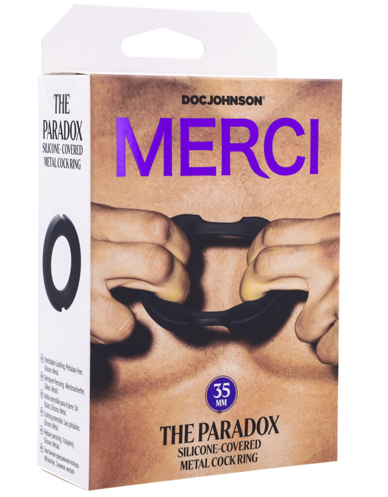 Doc Johnson Merci - the Paradox - Silicone Covered Metal Cock Ring