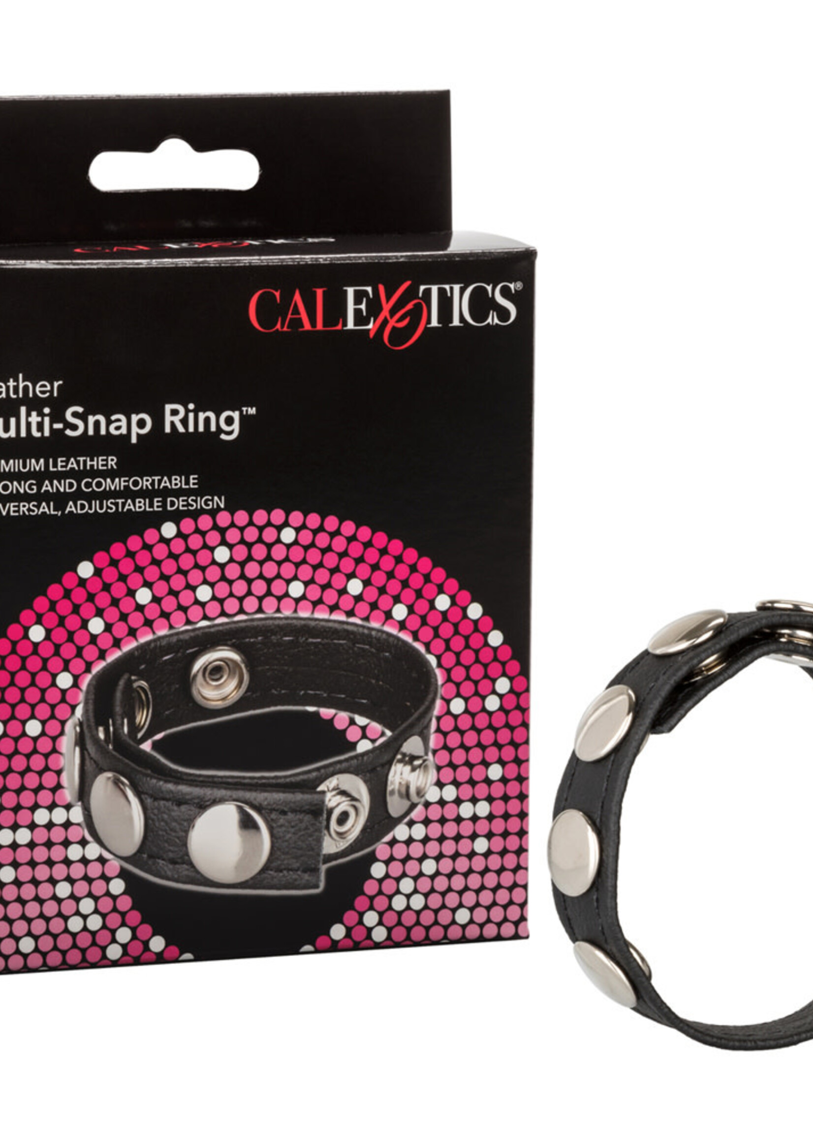 California Exotic Novelties Leather Multi-Snap Ring