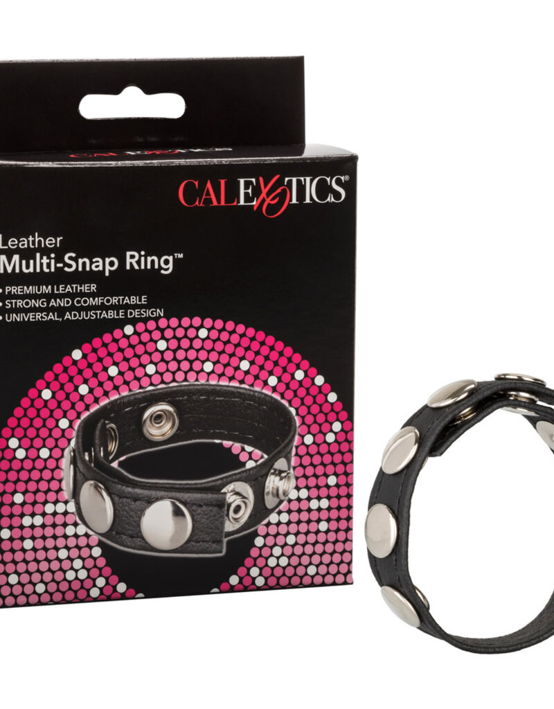 California Exotic Novelties Leather Multi-Snap Ring