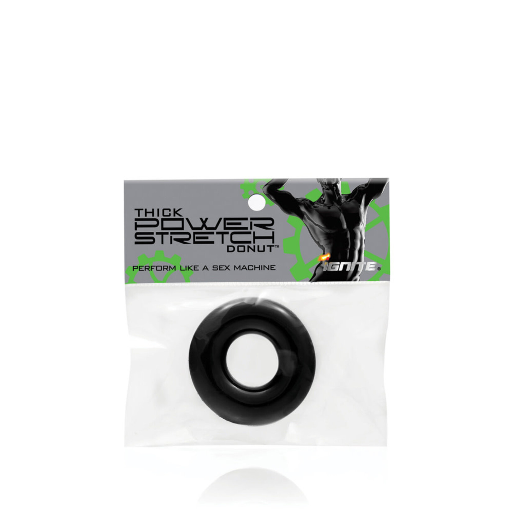 SI Novelties Thick Power Stretch Donuts - Black