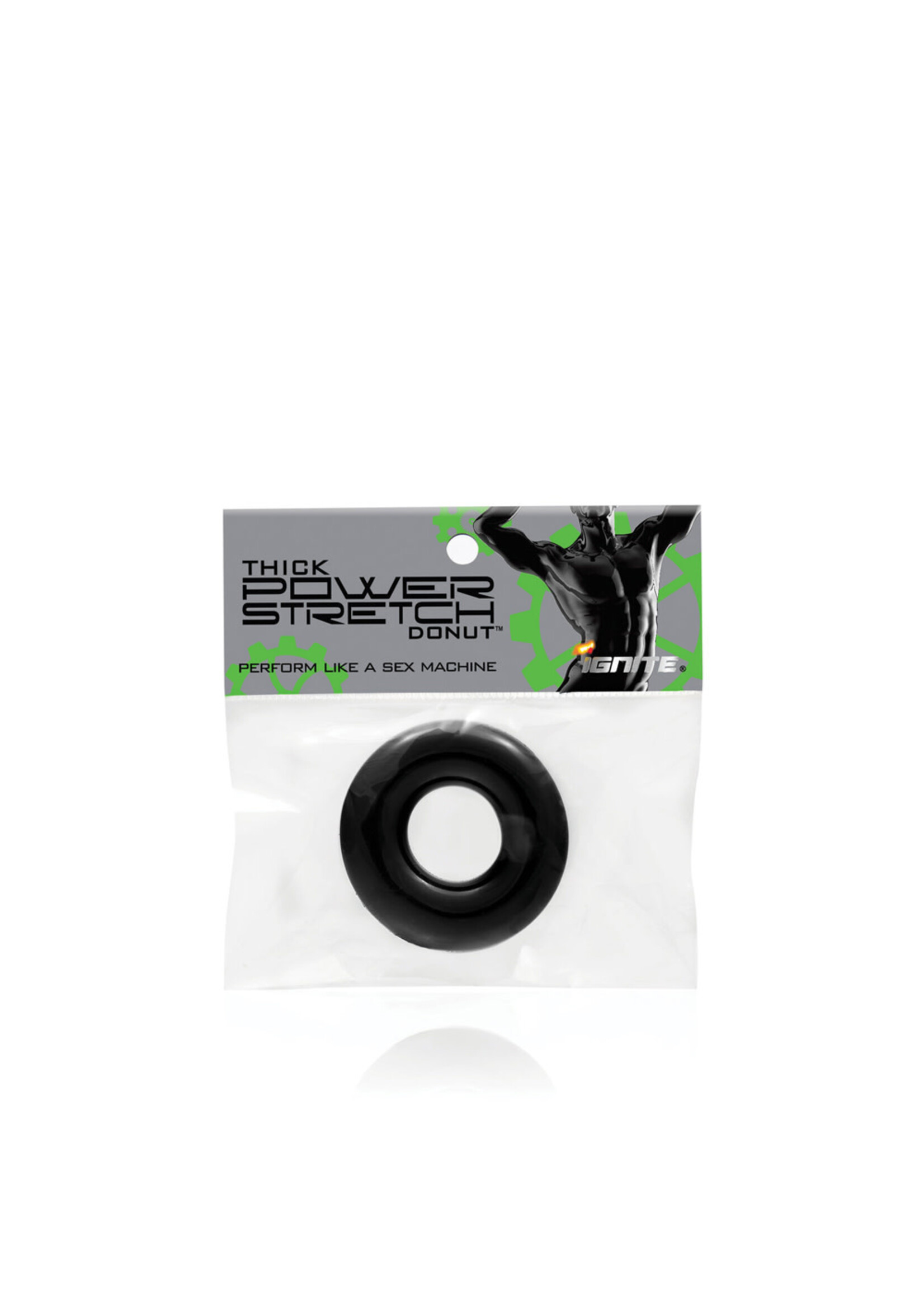 SI Novelties Thick Power Stretch Donuts - Black