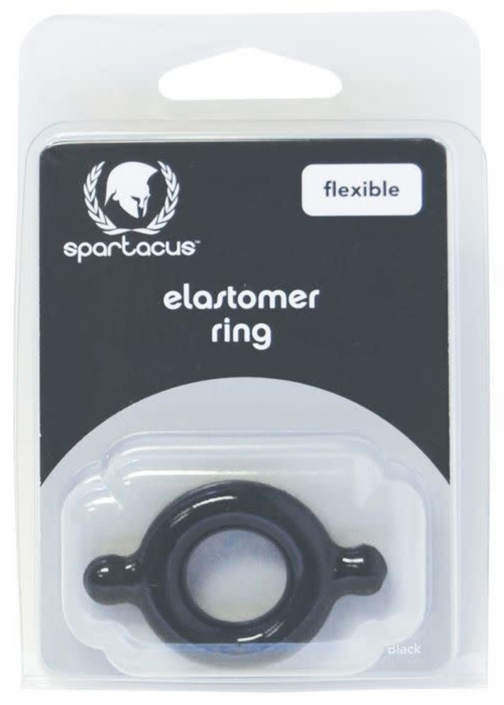 Spartacus Elastomer Cock Ring - Black