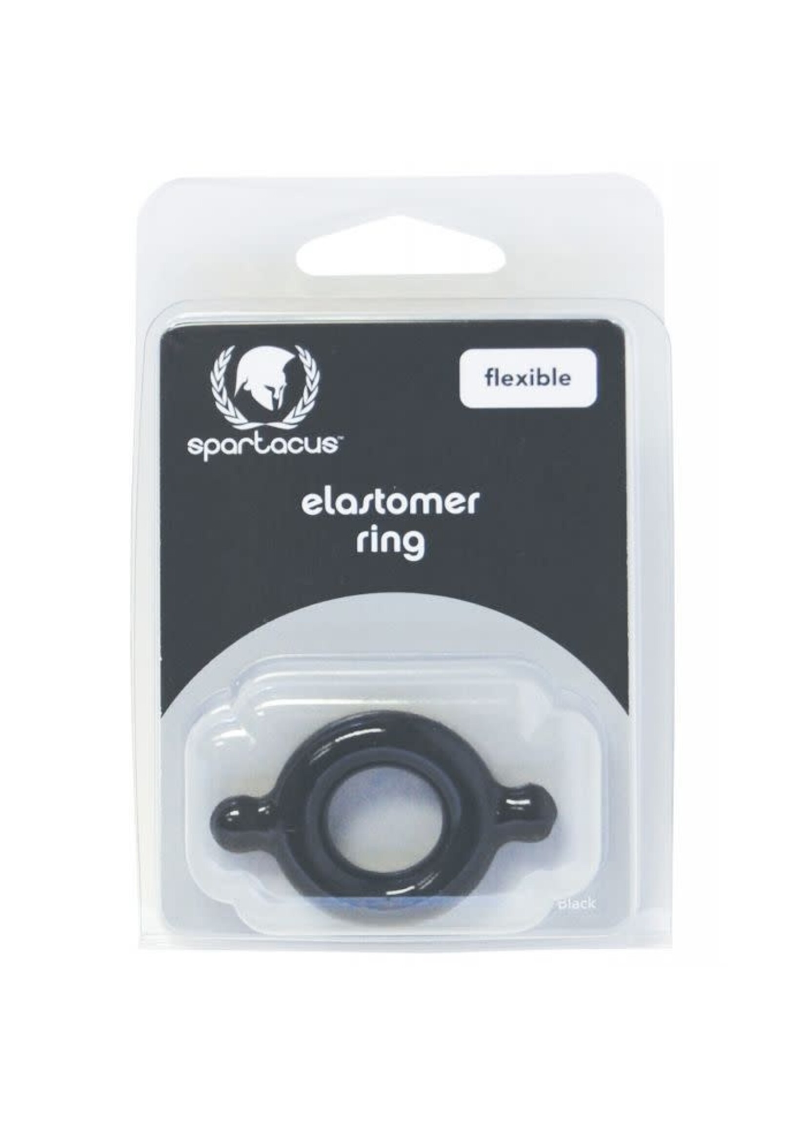 Spartacus Elastomer Cock Ring - Black