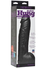 Doc Johnson Vac U Lock Codeblack Realistic Hung Cock With Balls Attachment Black 12 Inch