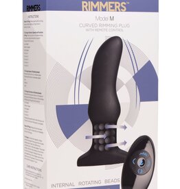 XR Brands Rimmers Model M Curved Rimming Plug With Remote Control