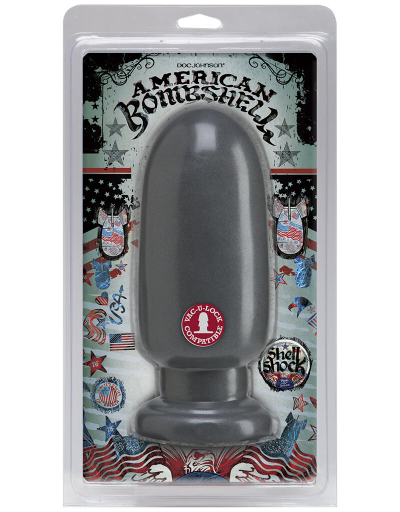 Doc Johnson American Bombshell - Shell Shock Anal Plug - Large - Gun Metal