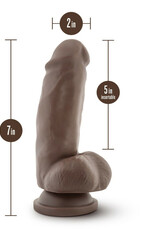 Blush Novelties Dr. Skin - Mr. Smith 7" Dildo With Suction Cup - Chocolate