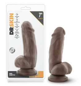 Blush Novelties Dr. Skin - Mr. Smith 7" Dildo With Suction Cup - Chocolate