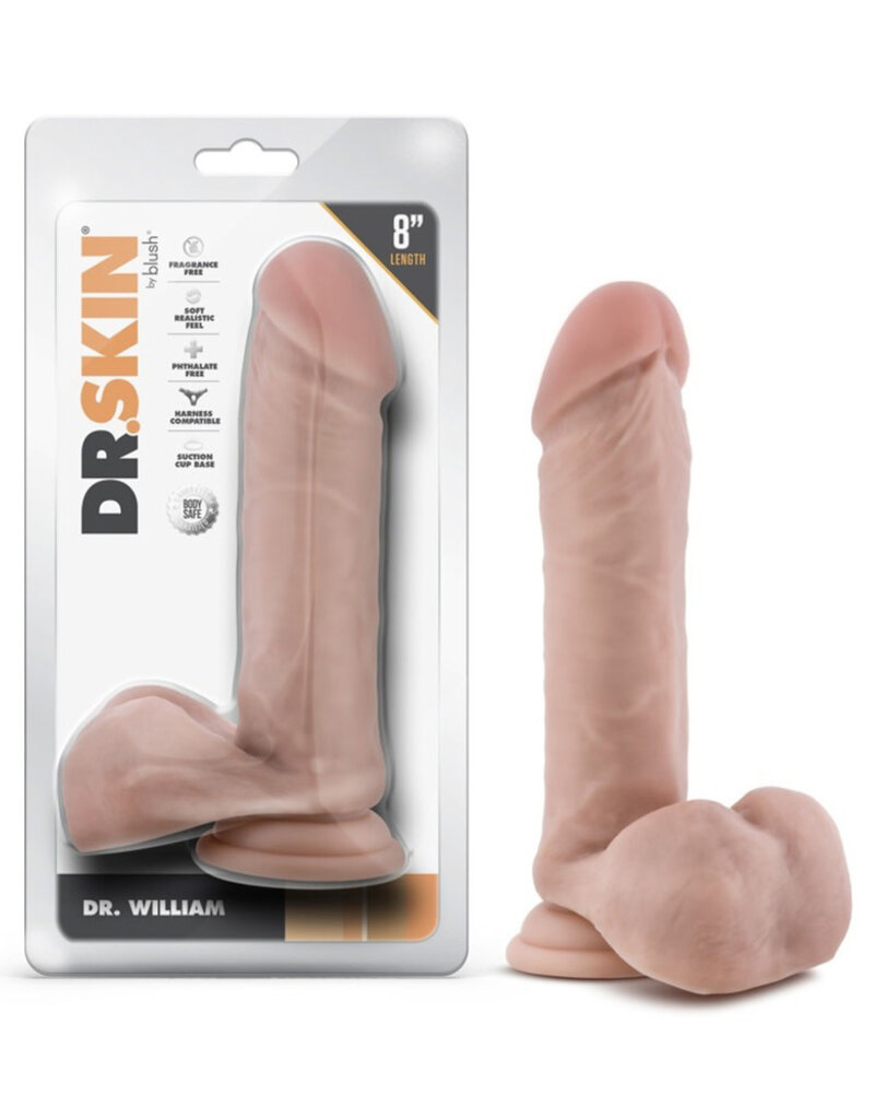 Blush Novelties Dr. Skin - Dr. William - 8 Inch Dildo With Balls