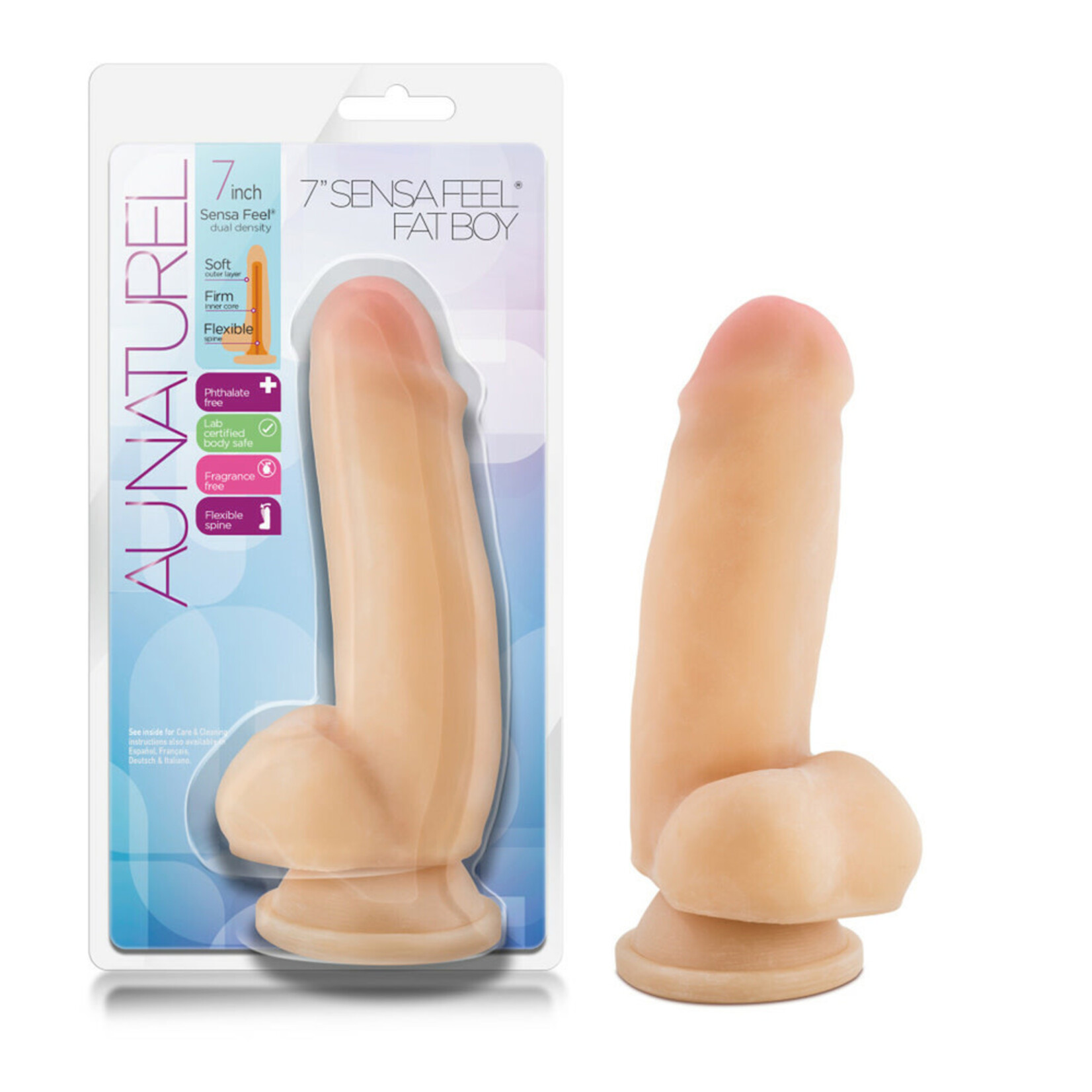 Blush Novelties Au Naturel 7 Inch Sensa Feel Fat Boy