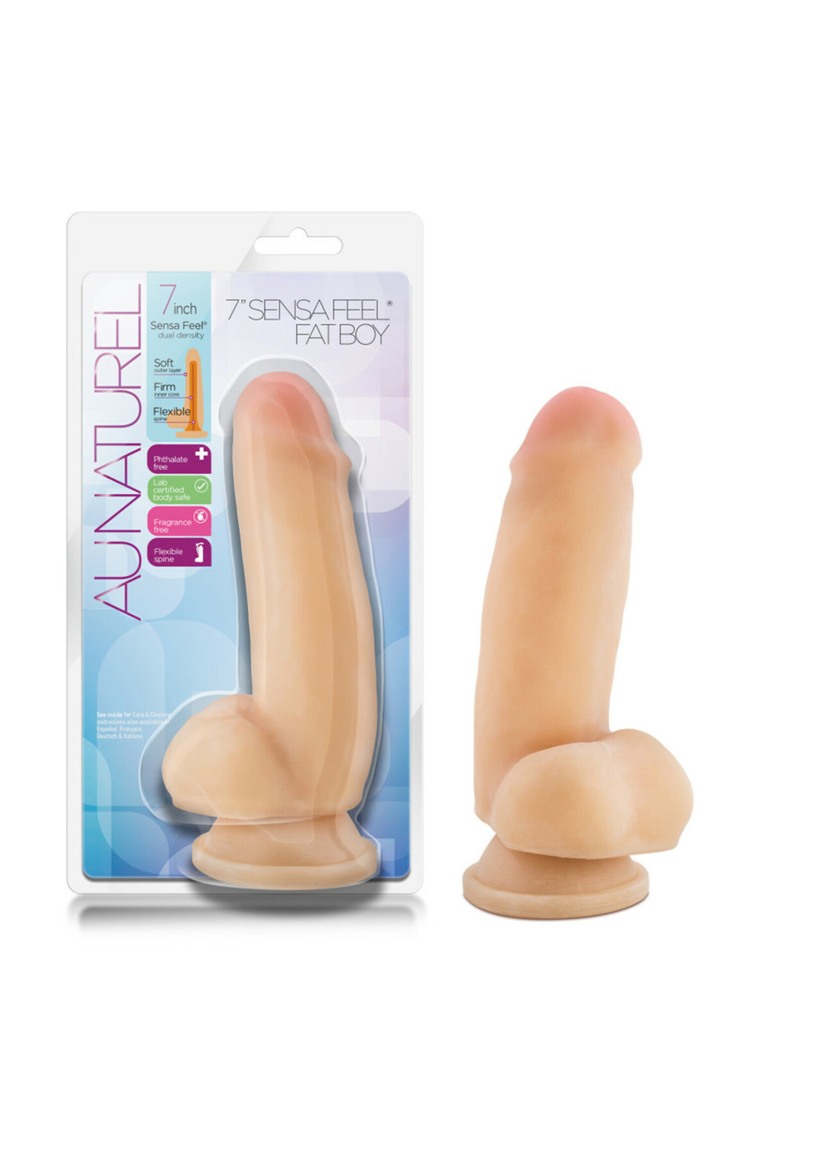 Blush Novelties Au Naturel 7 Inch Sensa Feel Fat Boy