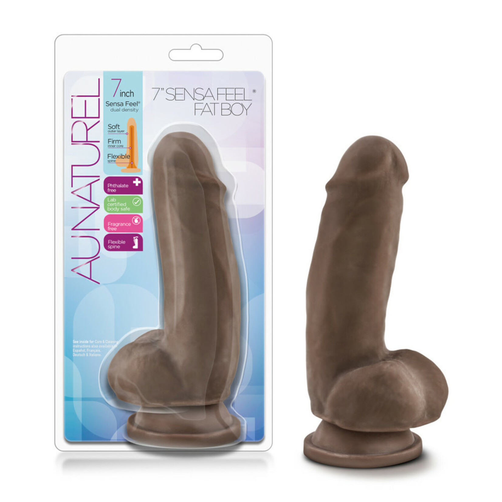 Blush Novelties Au Naturel 7 Inch Sensa Feel Fat Boy