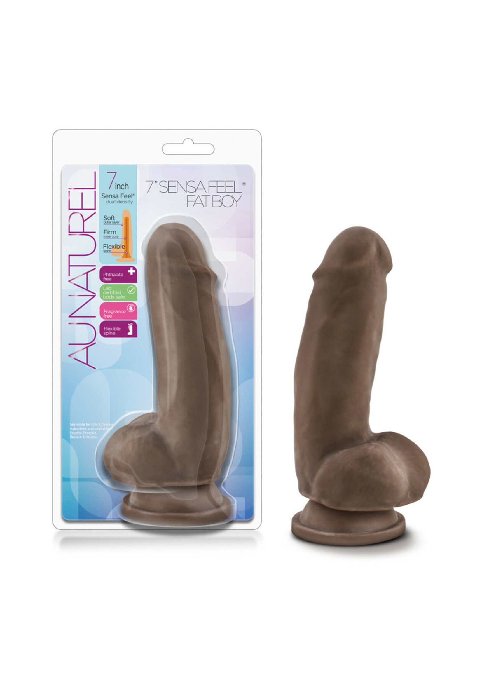 Blush Novelties Au Naturel 7 Inch Sensa Feel Fat Boy