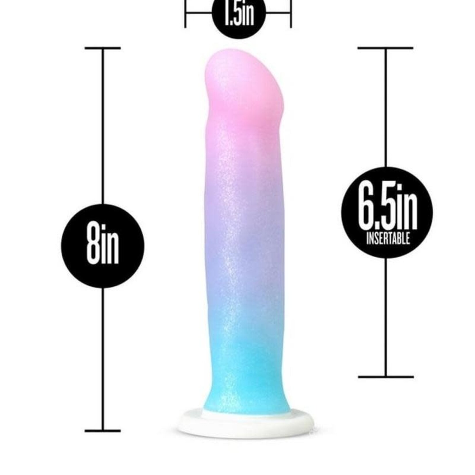 Blush Novelties Avant D17 Lucky Silicone Dildo 8in - Multi Color