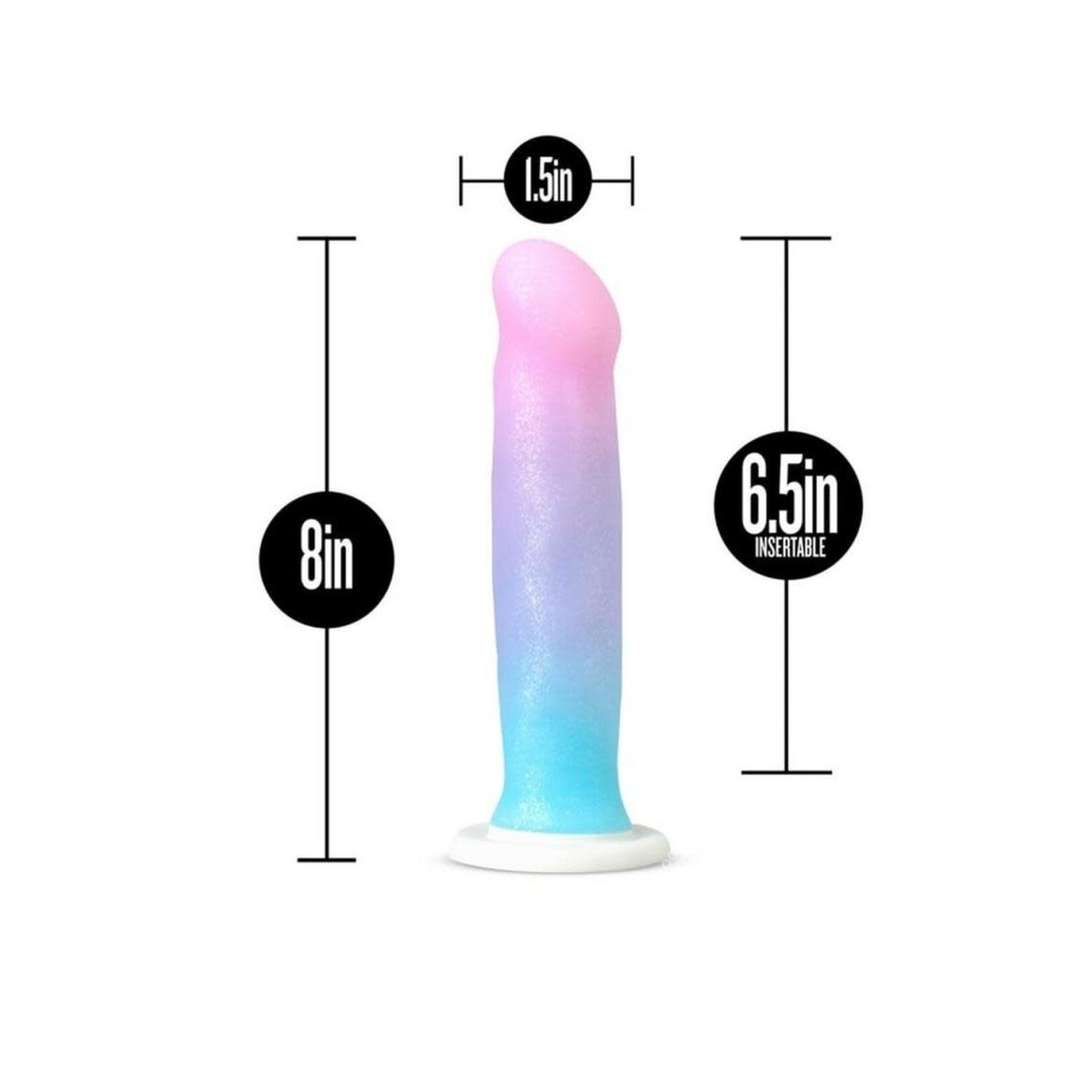 Blush Novelties Avant D17 Lucky Silicone Dildo 8in - Multi Color