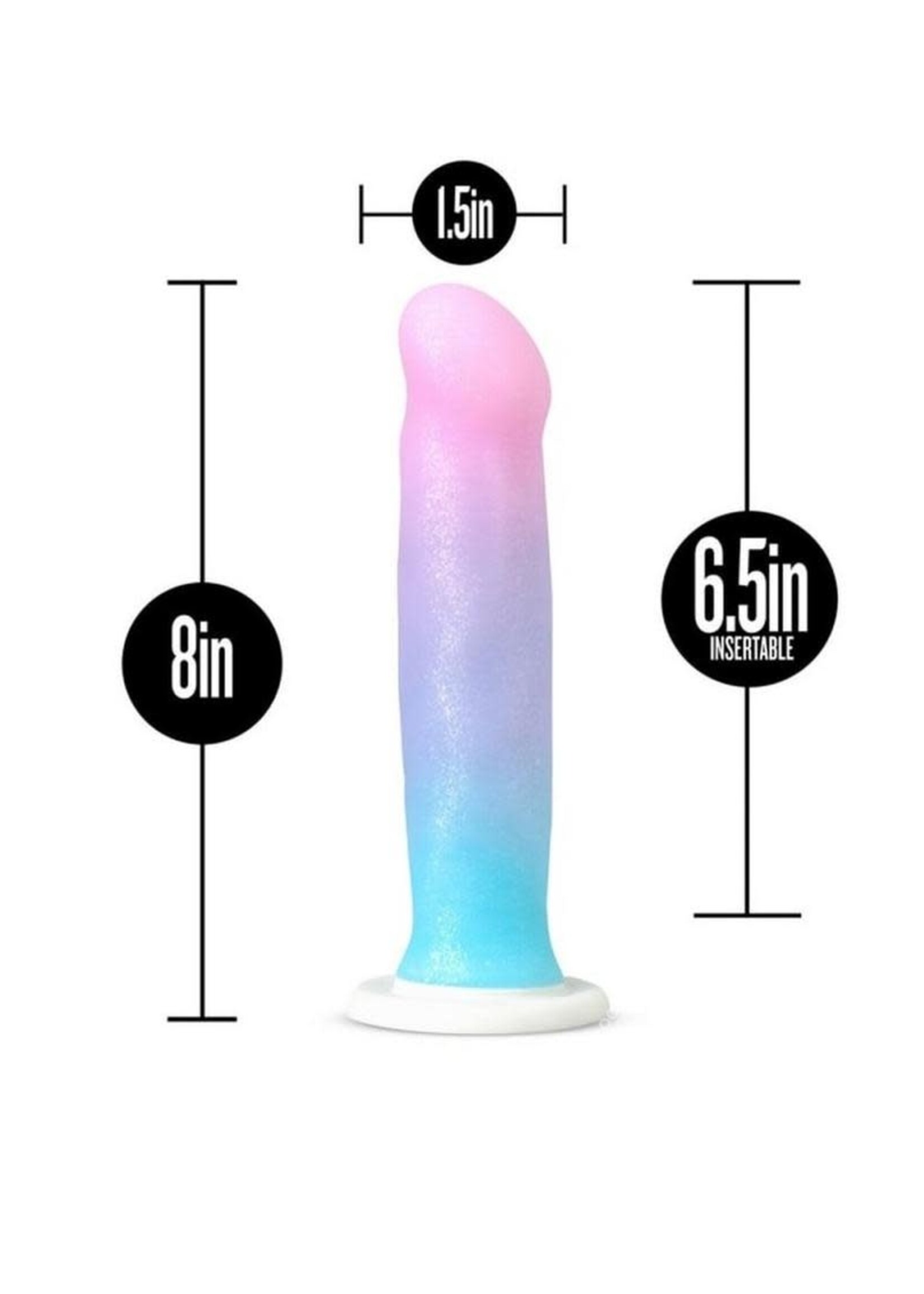 Blush Novelties Avant D17 Lucky Silicone Dildo 8in - Multi Color