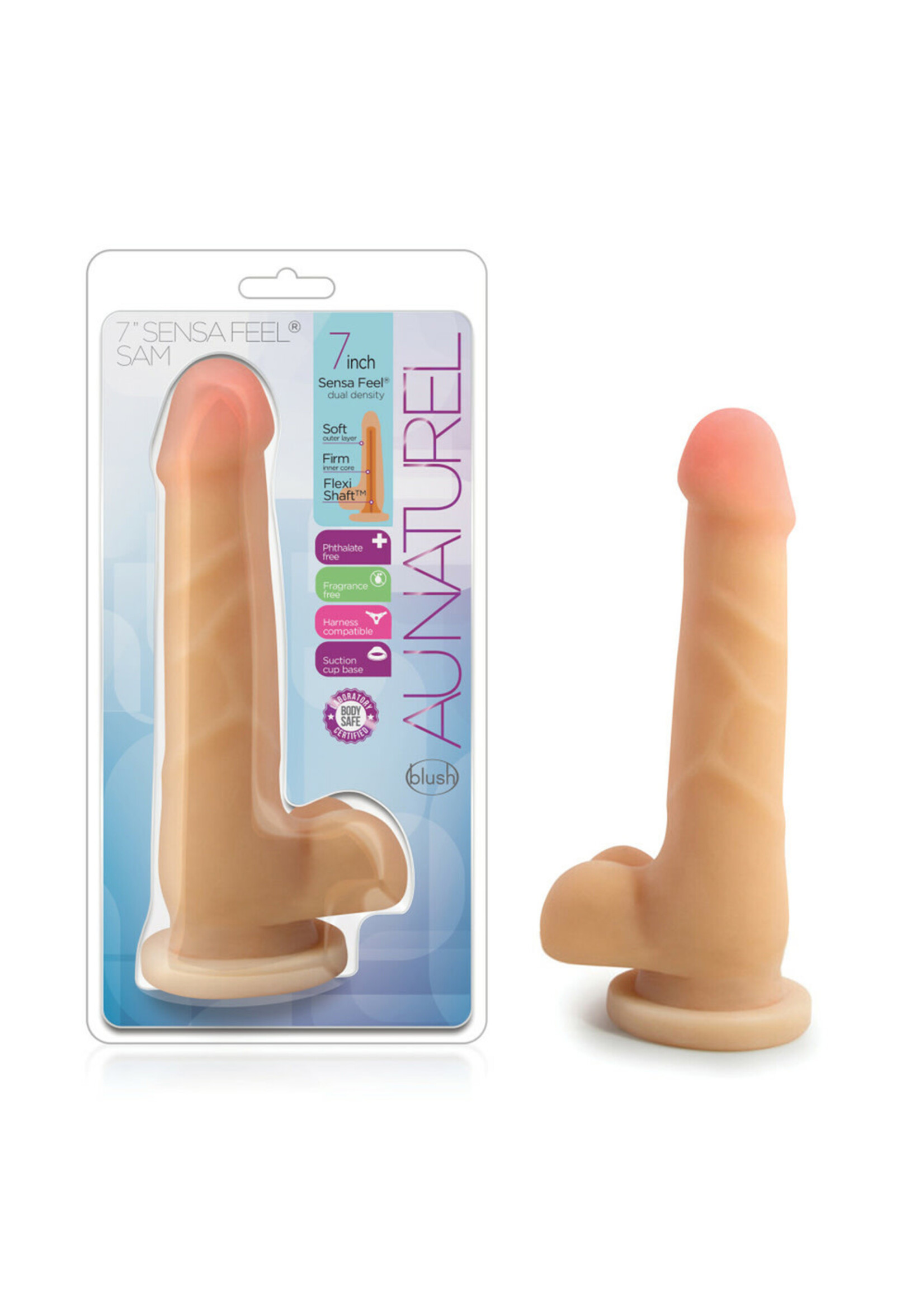 Blush Novelties Au Naturel 7" Sensa Feel Dong