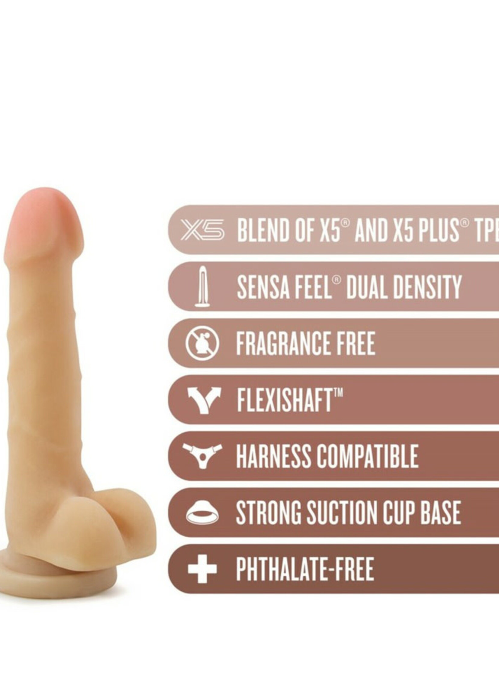 Blush Novelties Au Naturel 7" Sensa Feel Dong