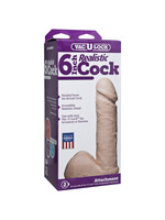 Doc Johnson Vac-U-Lock 6 Inch Realistic Cock - White