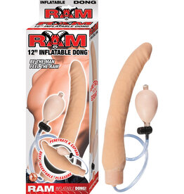 NassToys Ram 12-Inch Inflatable Dong - Flesh