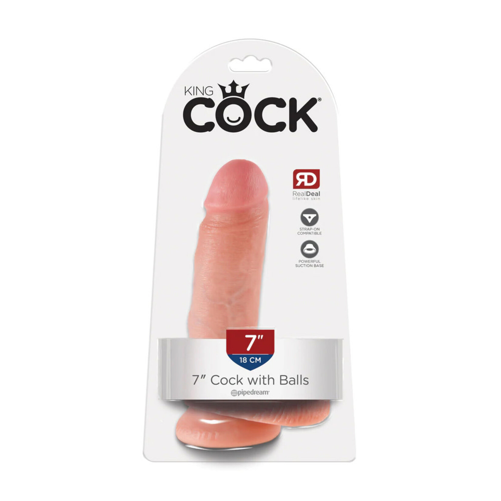 Pipedream King Cock 7-Inch Cock With Balls - Flesh