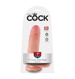 Pipedream King Cock 7-Inch Cock With Balls - Flesh