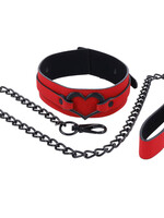 Sportsheets Amor Collar and Leash - Red