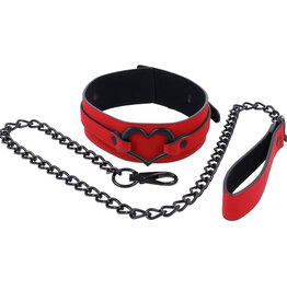 Sportsheets Amor Collar and Leash - Red