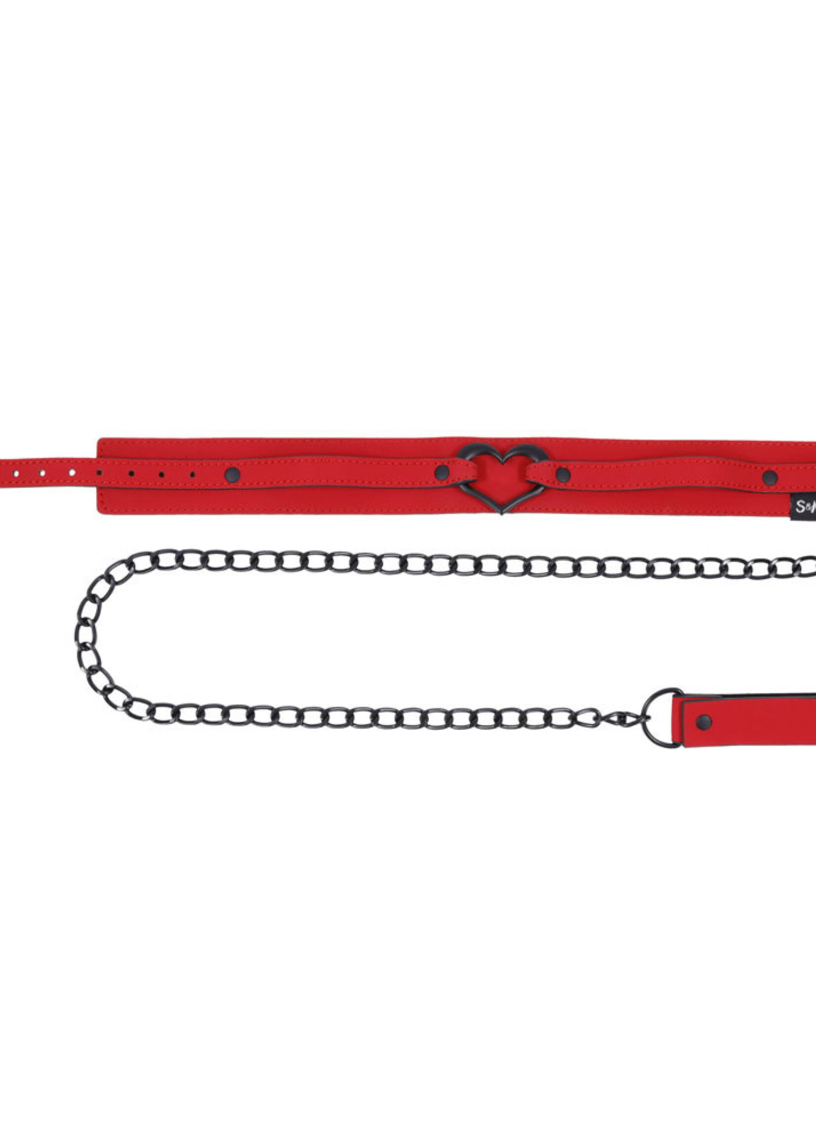 Sportsheets Amor Collar and Leash - Red