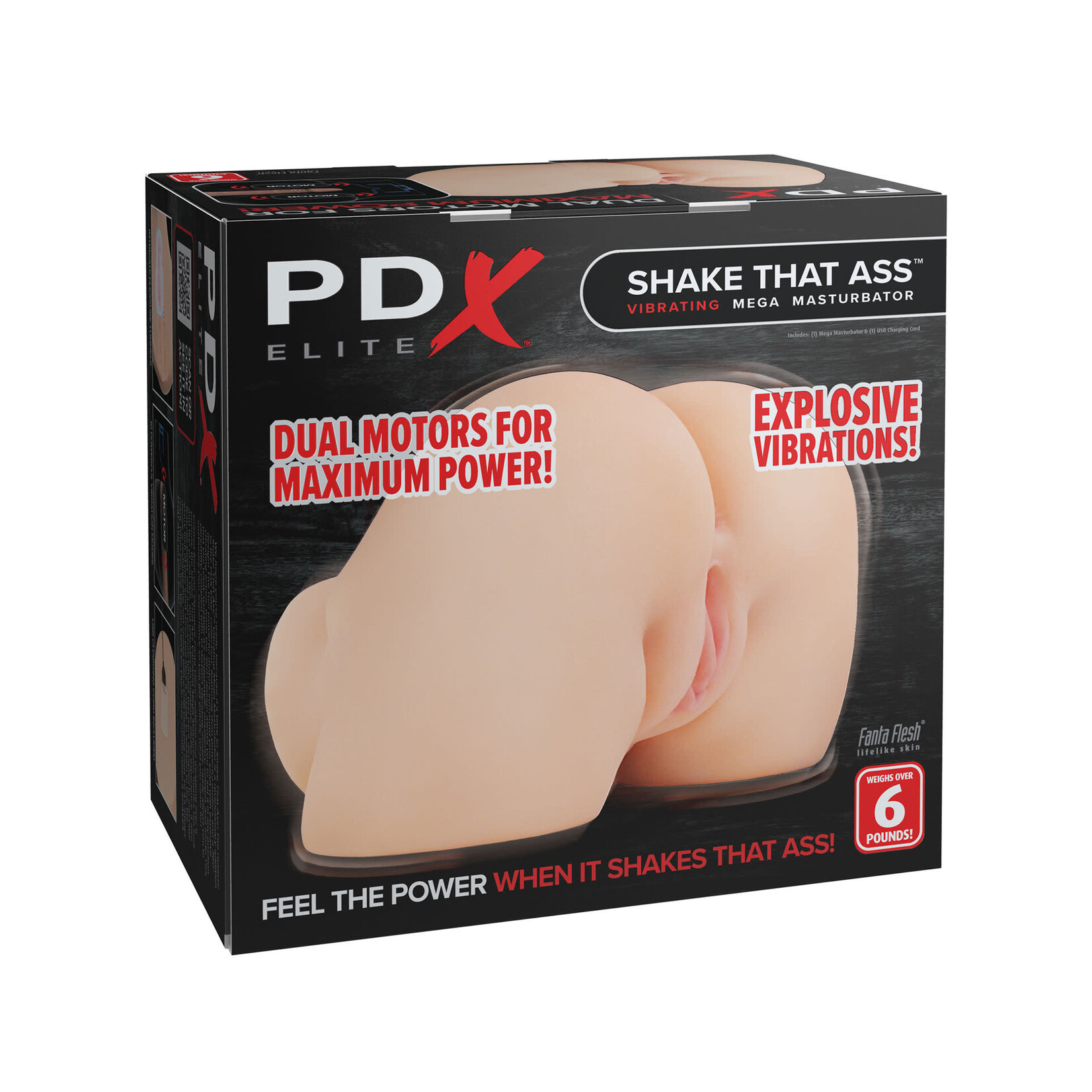 Pipedream Shake That Ass Vibrate Mega Masturbator - Light