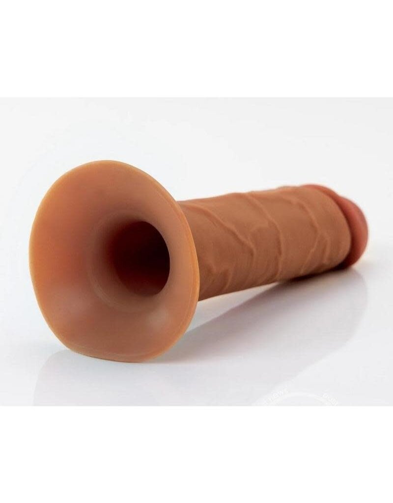 Pipedream Fantasy X-Tensions Elite Silicone Dual Density Hollow Strap-On 8in - Caramel