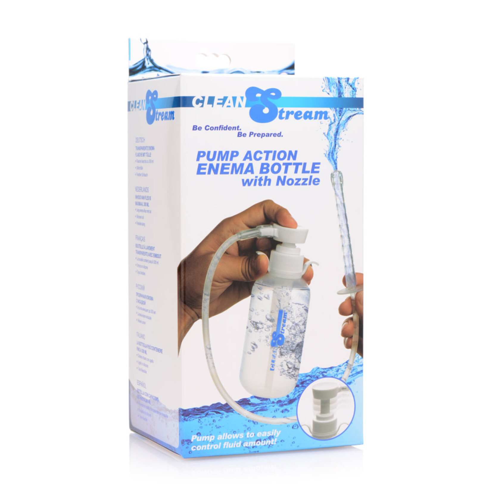 XR Brands Clean Stream Pump Action Enema Bottle With Nozzle