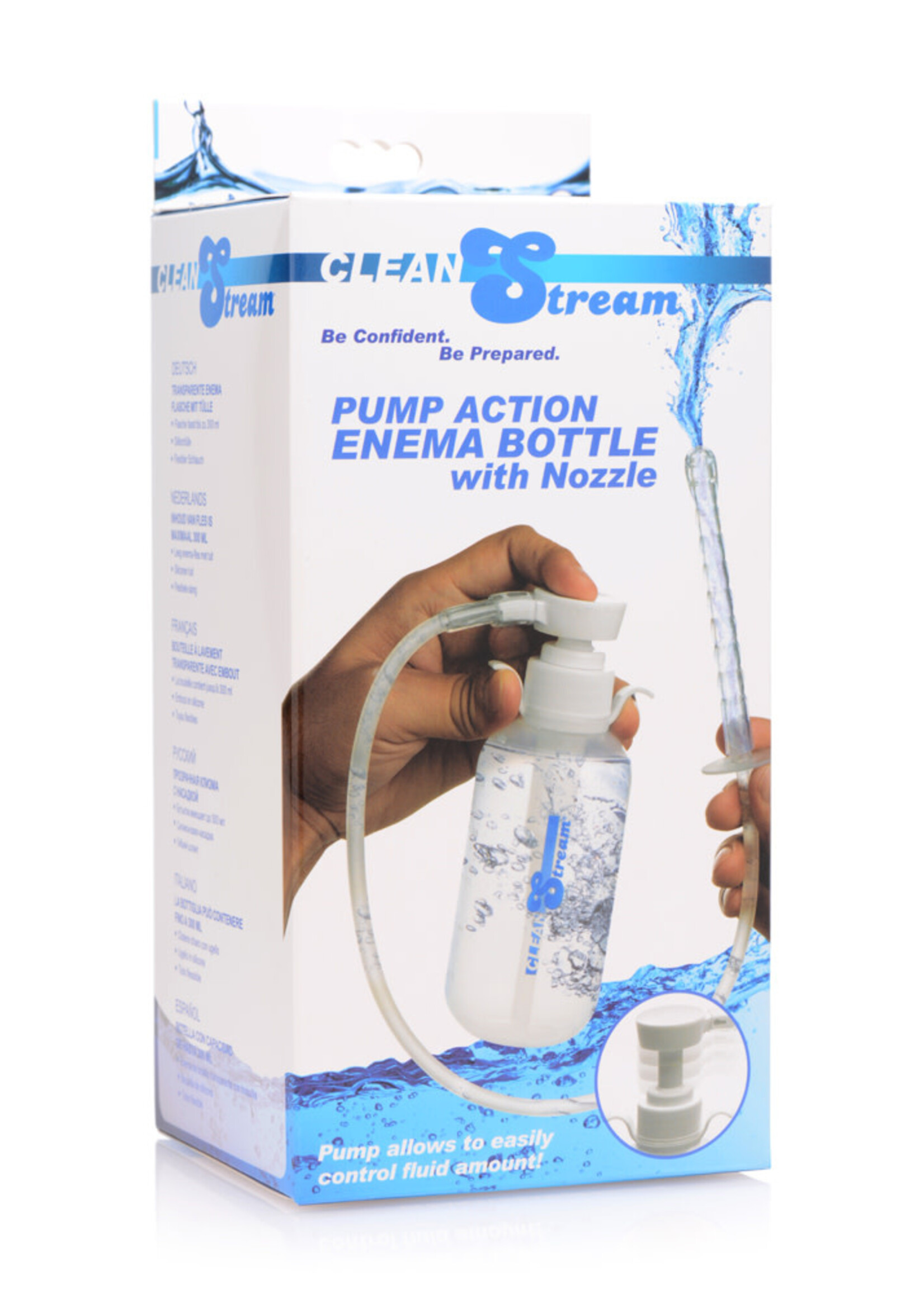 XR Brands Clean Stream Pump Action Enema Bottle With Nozzle
