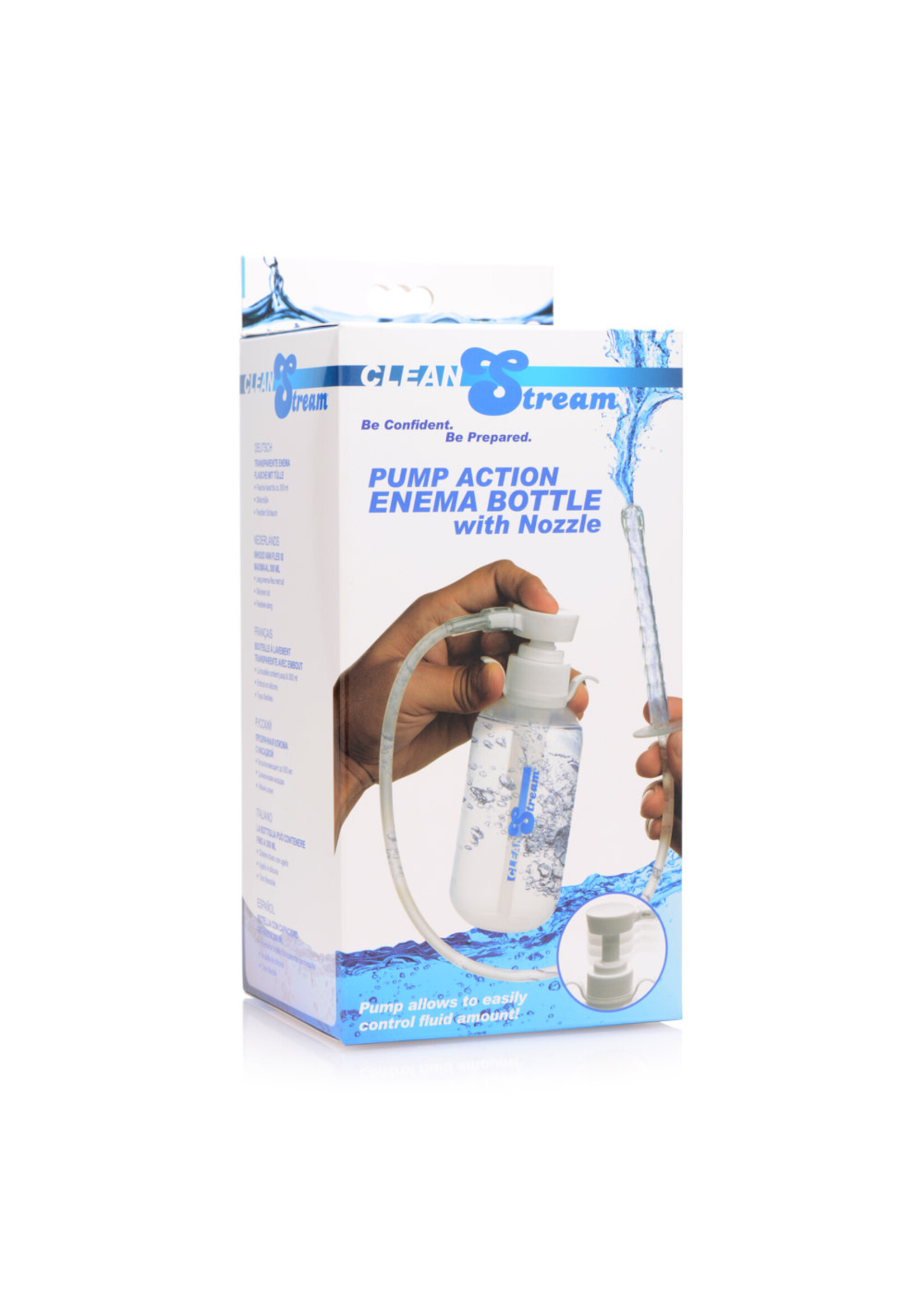 XR Brands Clean Stream Pump Action Enema Bottle With Nozzle