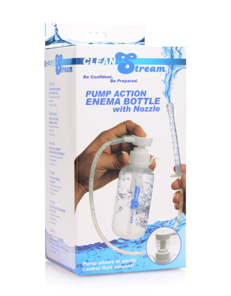 XR Brands Clean Stream Pump Action Enema Bottle With Nozzle