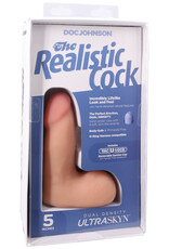Doc Johnson The Realistic Cock Ultraskyn 5" With Balls