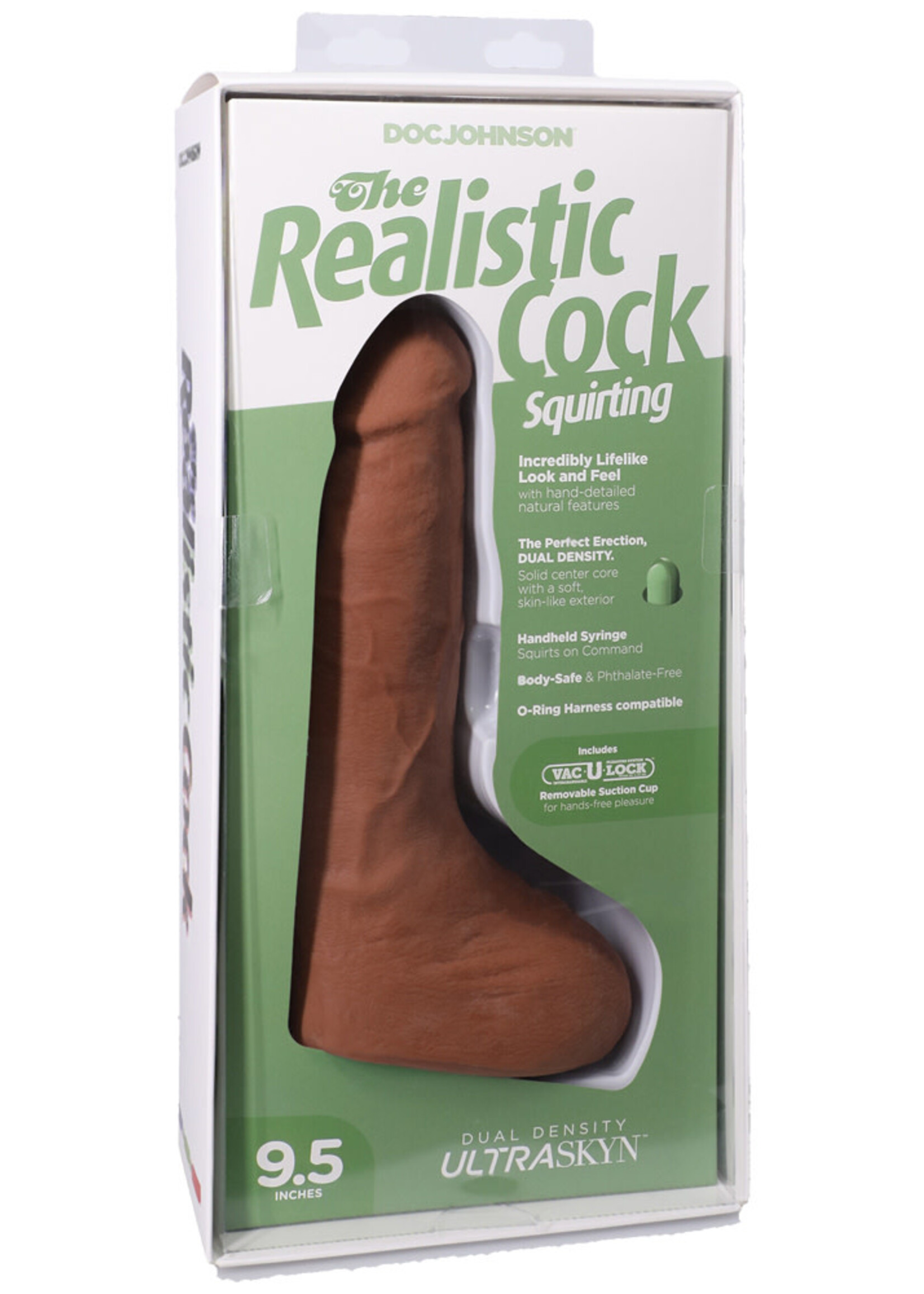 Doc Johnson The Realistic Cock Squirting Cock Ultraskyn 9.5" With Balls