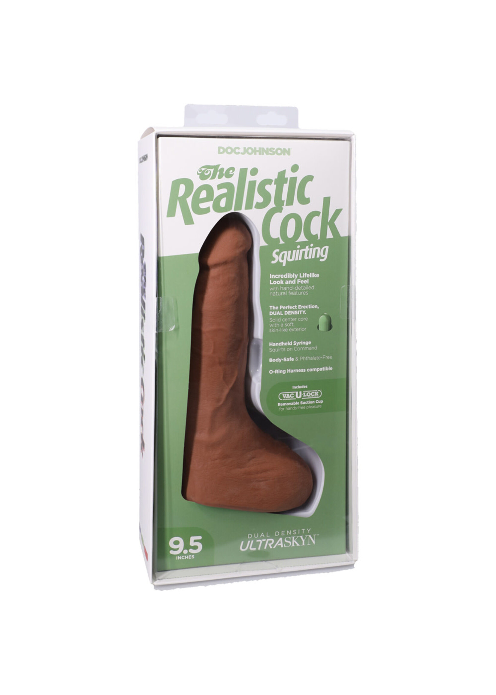 Doc Johnson The Realistic Cock Squirting Cock Ultraskyn 9.5" With Balls