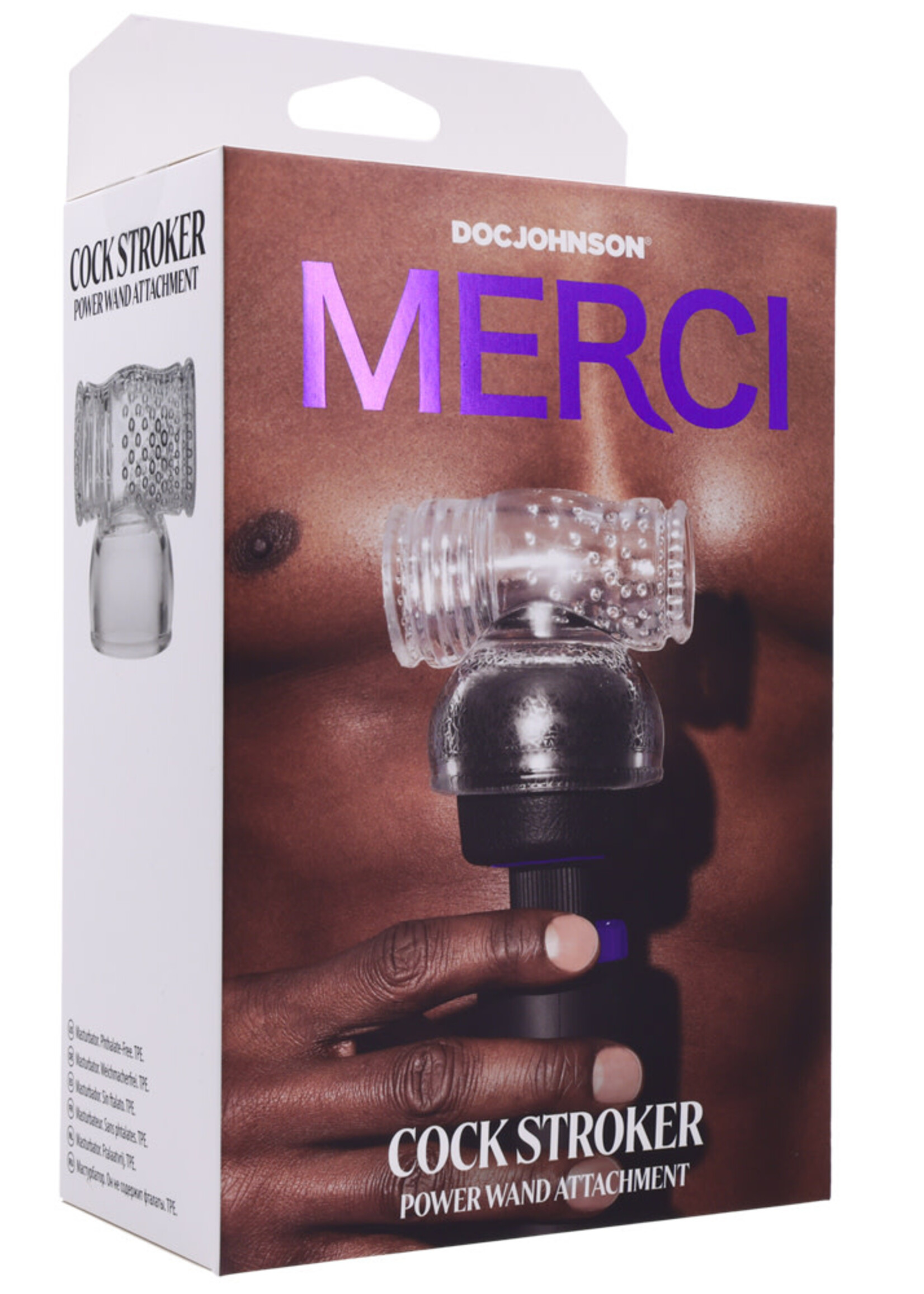 Doc Johnson Merci Cock Stroker Wand Attachment Clear