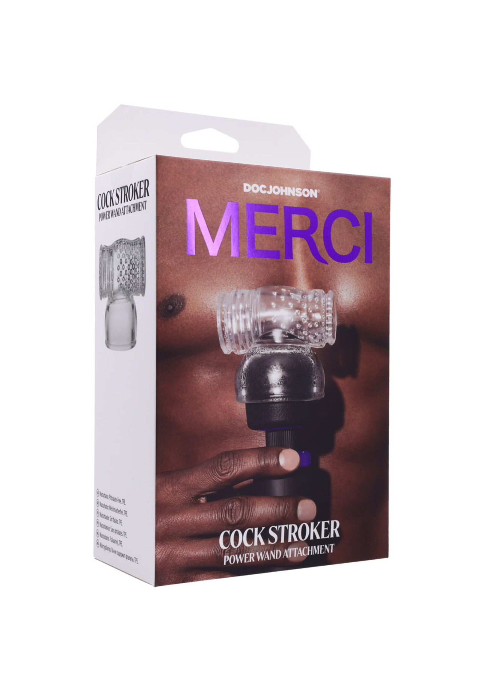 Doc Johnson Merci Cock Stroker Wand Attachment Clear