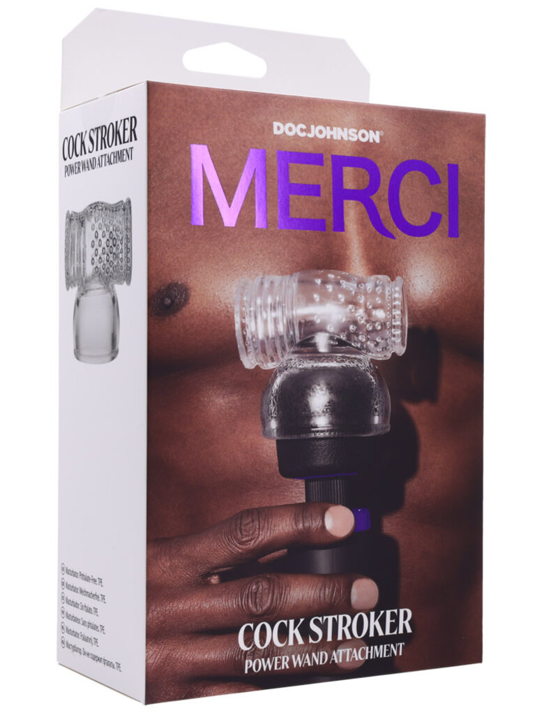 Doc Johnson Merci Cock Stroker Wand Attachment Clear