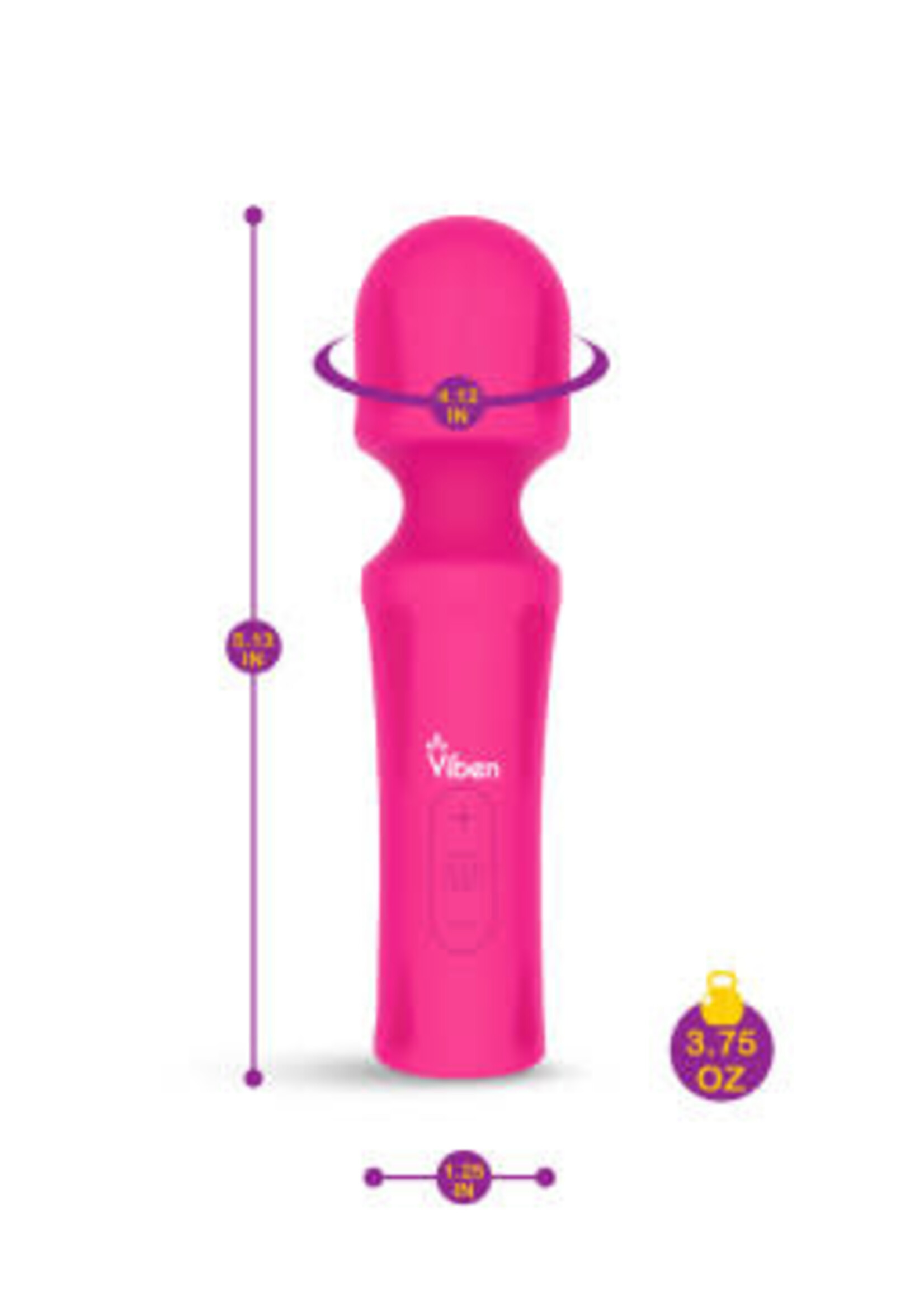 Viben Mighty Muse - Hot Pink - Powerful Personal Wand - Massager